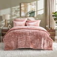thumbnail image 2 of Regency Heights Crushed Velvet Comforter Set, 6 Piece Bed in a Bag with Comforter, Sheets, Pillowcases & Sham, Plush Soft All Season Bedding Set, Twin/Twin XL, Blush, 2 of 9
