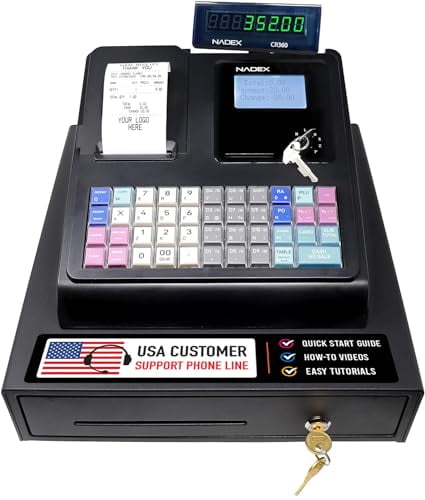 シャープ 電子レジスタ XE-A407-W 店舗 SHARP IT9JRVIQWTLC-YR-N085-byebye SHARP XE-A407 THERMAL, 99 DEPT CASH REGISTER : Amazon.ca