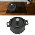thumbnail image 1 of Ergonomic Handle Double Traditional Style Dutch Oven Cast Iron Pot Lid, 1 of 7