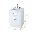thumbnail image 2 of Elegant Kitchen and Bath Alden 24 inch Single Bathroom Vanity in White, 2 of 13