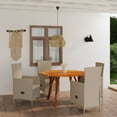 thumbnail image 1 of vidaXL Ensemble de Salle à Manger de Jardin 5 Pcs Beige, 1 of 5