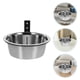 thumbnail image 2 of 2 juegos de comederos elevados para perros que ahorran espacio y se montan en la pared. Comedero de acero inoxidable para perros. Cuencos colgantes para comida y agua., 2 of 8