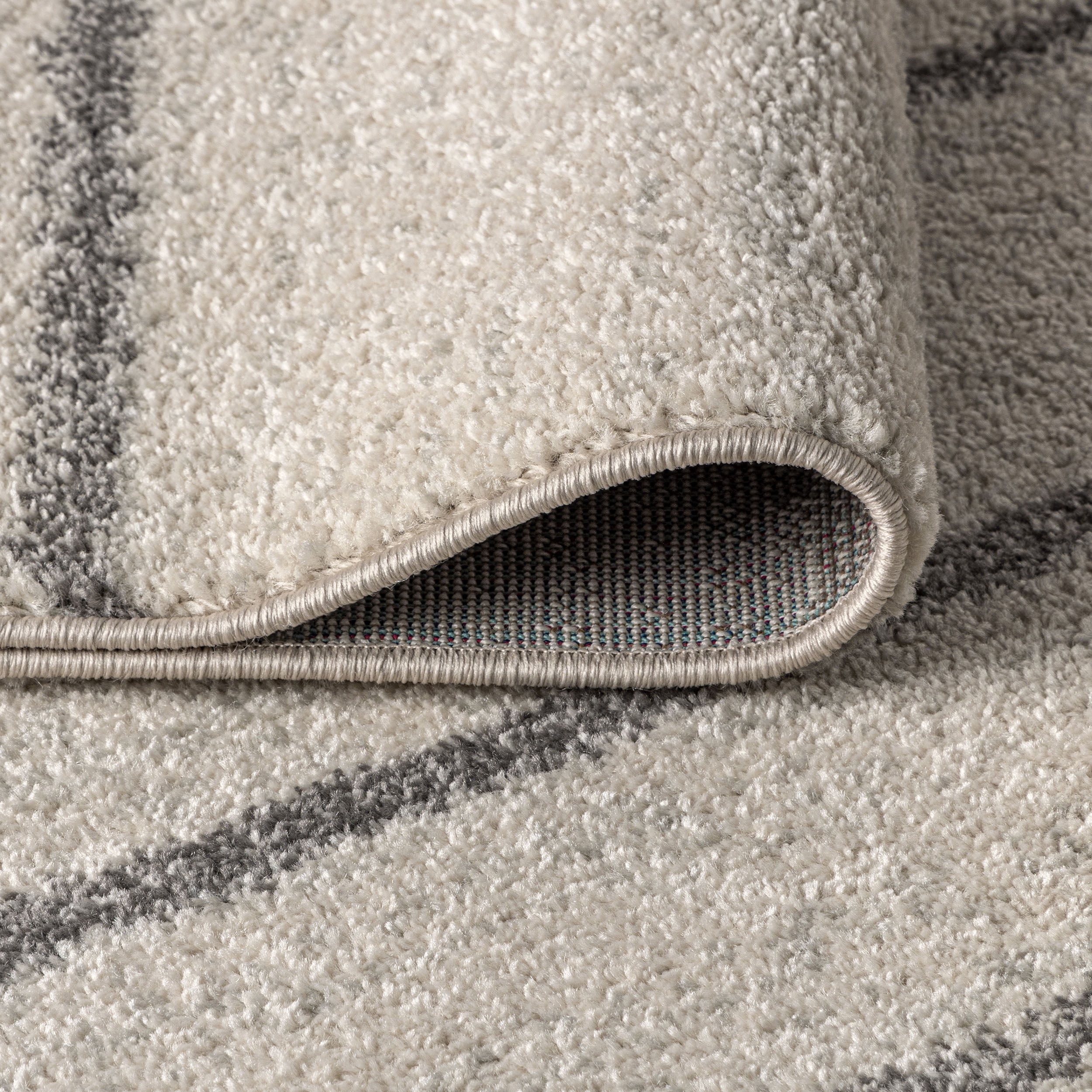 JONATHAN Y MOROCCAN HYPE 8 x 10 Area Rug, Williamsburg Minimalist Stripe - Cream/Gray, MOH201A-8