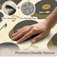 thumbnail image 6 of ODIKA 6'x9' Washable Area Rug Record Vinyl Vintage Turntable Scattered Music Symbols Shaped for Queen Size Bedroom, Under Bed, Master Suite, Easy Care, Non-Shedding, 6 of 7