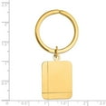 thumbnail image 2 of 14K Grooved Rectangle Disc Key Ring, 2 of 2