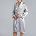 thumbnail image 5 of Mens Bathrobes For Men Bathrobes Robe Men Robe Terry Cloth Thin, Summer, Silk Bath Grey Robes, 5 of 8