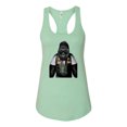thumbnail image 2 of Cool Silverback Gorilla with Sunglasses and Biker Vest | Womens Animal Lover Jersey Racerback Tank Top, Mint, Small, 2 of 3