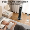 thumbnail image 2 of 36" Tower Fan Oscillating Cooling Fan, Remote Control, 3 Wind Modes, Timer, for Office, Home, 2 of 9