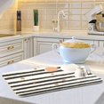 thumbnail image 6 of Yayeee Dish Drying Mat for Kitchen Counter 16"x18" Microfiber Absorbent Pad, Black Stripes, 6 of 7