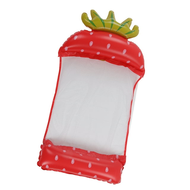 Strawberry Pattern Inflatable Pool Float Mat Swimming Recliner Floating Water Hammock Swimming Pool Floats Toys For Pool Party Summer Beach Outdoor