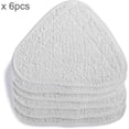 thumbnail image 2 of 6X cubiertas de repuesto para limpiador a vapor, cubierta de repuesto para fregona con rociador caliente, paquete familiar de almohadillas eléctricas, color blanco, 2 of 7