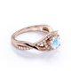 thumbnail image 4 of JeenMata Anillo de Compromiso con Diseño Único de Infinito de Piedra Lunar y Moissanita de Corte Redondo de 1,5 Quilates en Oro Rosa de 18 K sobre Plata, 4 of 4