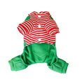 thumbnail image 5 of Dog Sweater, Christmas Reindeer Green Striped XL, 1 Piece Soft Warm Pet Apparel Outfit, for Holiday Party Daily Walk Indoor Outdoor Puppy Winter Wearing, 5 of 8