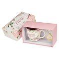 thumbnail image 2 of Christian Art Gifts I Love That You're My Mom 2 Piece Gift Set: 14 oz. White, Pink & Purple Floral Ceramic Coffee & Tea Mug Cup w/Matching Keyring & Gold Accents in Coordinating Gift Box for Mothers, 2 of 3
