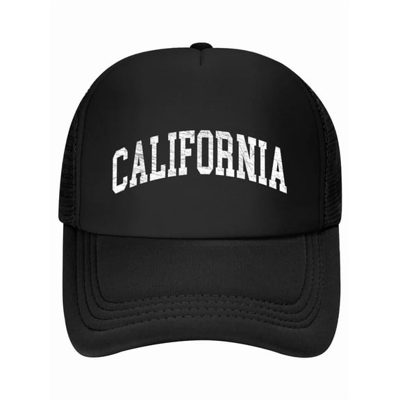 California - Distressed/Worn Design Style Baseball Cap