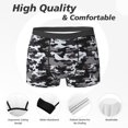 thumbnail image 2 of Men's Boxer Briefs, Black Grey White Camouflage Soft Comfy Mens Underwear Boxer Briefs Breathable With Widen Waist, 2 of 7