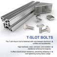 thumbnail image 4 of Uxcell Thread T-Slot Bolts, Drop-in Bolt Hammer Head T-Bolt Standard 8 mm Sliding Screw Stud for 30 Series M6x16mm, 4 of 6