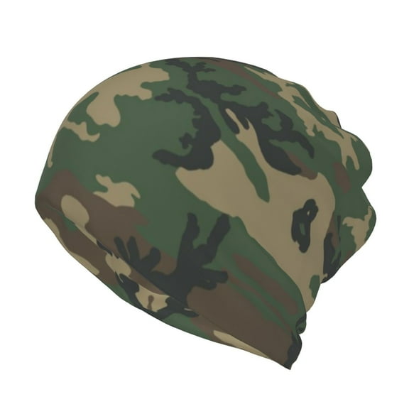 Multifunction Beanie Hat Retro Camouflage Pattern Beanie Hat Scarf Stretch Skull Cap For Women Men