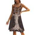 thumbnail image 1 of Little Visitors Back Lacing Backless Dress Square Neck Dress Fashion Printed Dress 6Xl Micklyn Tree Autumn Fall Squirrel, 1 of 5