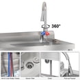 thumbnail image 2 of Bingirl Stainless Steel Utility Sink Free Standing Single Bowl Kitchen Sink with Cold and Hot Water Pipe and Faucet Washing Hand Basin for Laundry Room Kitchen Restaurant Garage Garden Backyard, 2 of 7