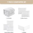 thumbnail image 4 of Nanshing  Agathe 7 Piece Pintuck Comforter Set White - Queen, 4 of 5