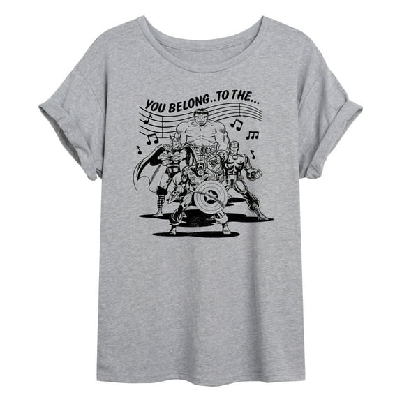 Marvel The Avengers - Merry Marching Society - Women's Oversized Graphic T-Shirt