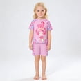 thumbnail image 5 of RTKFRFLM Girls 2-Piece Swimsuit Short Sleeve Shell Print Top and Fish Scale Shorts Set Kids Summer Cartoon Bathing Suit Beach Swimwear for 1-8 Years, 5 of 8