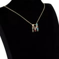 thumbnail image 2 of Zirconia Initial Pendants Necklaces Cable Chains Alphabet Letter Adjustable P663, 2 of 2