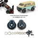thumbnail image 2 of Vogacara Bloques de ruedas delanteras de latón de 2 piezas para Hobby Plus 1/18 CR18P Rock Van Upgrade Ride latón Premium Kits de construcción modelo, 2 of 6