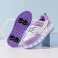 thumbnail image 1 of Zapatos de patín para niños y niñas, luz intermitente, zapatos con ruedas de 4 ruedas, zapatillas luminosas con luz Led, zapatos informales para exteriores para niños, 1 of 5