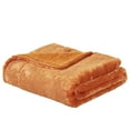 thumbnail image 4 of Home Soft Things Plain Faux Fur Throw - Burnt Orange - 60" x 80", 4 of 7