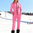 thumbnail image 1 of Yourumao Combinaisons de Ski pour Femmes Fermeture Éclair devant Col Montant Manches Longues une Pièce Combinaisons de Ski Sports de Plein Air Combinaison de Neige Extensible, 1 of 9