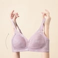 thumbnail image 3 of Push Up Bra, Audhol Womens Daily Solid Lace Gathered Bra Straps Breast Cup Underwear Sleep Bra Purple 38, 3 of 5