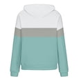 thumbnail image 6 of Zpanxa Women's Color Block Pocket Hoodie Long Sleeve Pullover Casual French Terry Loose Fit Loungewear with Drawcord, 6 of 7