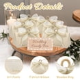 thumbnail image 5 of Cajas de dulces de boda, cajas de regalos de boda de color beige, cajas de regalo de chocolate, con cuentas de madera y cinta, para bodas nupciales (20 unidades), 5 of 5
