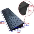 thumbnail image 2 of TECHTONGDA Rubber Curb Ramp, Heavy Duty 22000lbs (10 Ton) Weight Capacity Loading Rubber - 35.5’’L×10’’W×3.7’’H, 2 of 9
