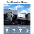 thumbnail image 4 of Car Phone Holder Wireless Charger, Auto Clamping Wireless Car Charger Mount 15W/10W/7.5W for Dashboard, Automatic Air Vent Windshield Mount for iPhone 15 14 13 12 11/Samsung/LG/Google Pixel, 4 of 6