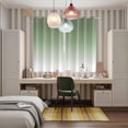 thumbnail image 5 of Sage Green Kitchen Curtains 63 Inch Length, Farmhouse Sage Green Ombre Grommet Top Bedroom Living Room Curtains, Light Filtering Cafe Curtain Drapes 2 Panels Set 84''x63'', 5 of 9