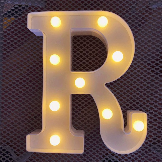 LED Marquee Letter Lights Sign, Light Up Alphabet Letter for Home Party Wedding Decoration R