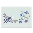 thumbnail image 1 of Dragonfly Cutting Board, Watercolor Bug Butterfly Like Moth Branch Ivy Flowers Lilies Art, Decorative Tempered Glass Cutting and Serving Board, Large Size, Green Purple and Blue, by Ambesonne, 1 of 1