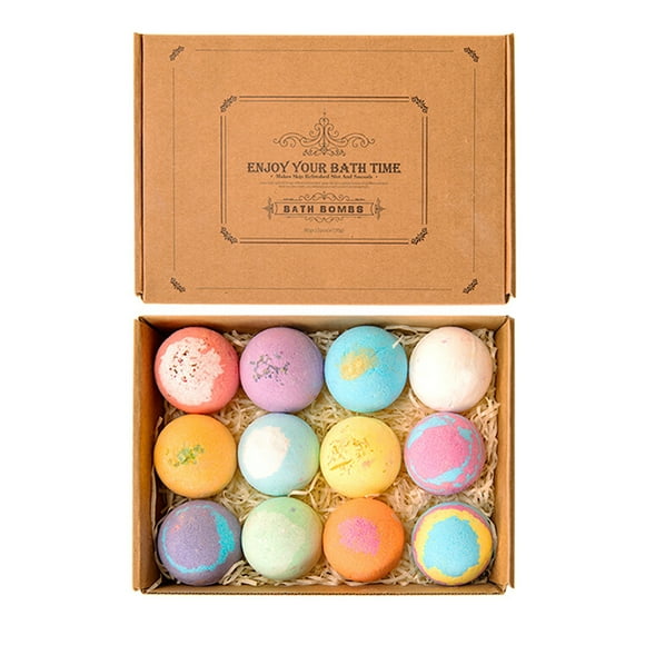 12pcs 60g Bath Bomb Set Bath Ball for Home Hotel Bathroom Body Cleaner Dry Skin