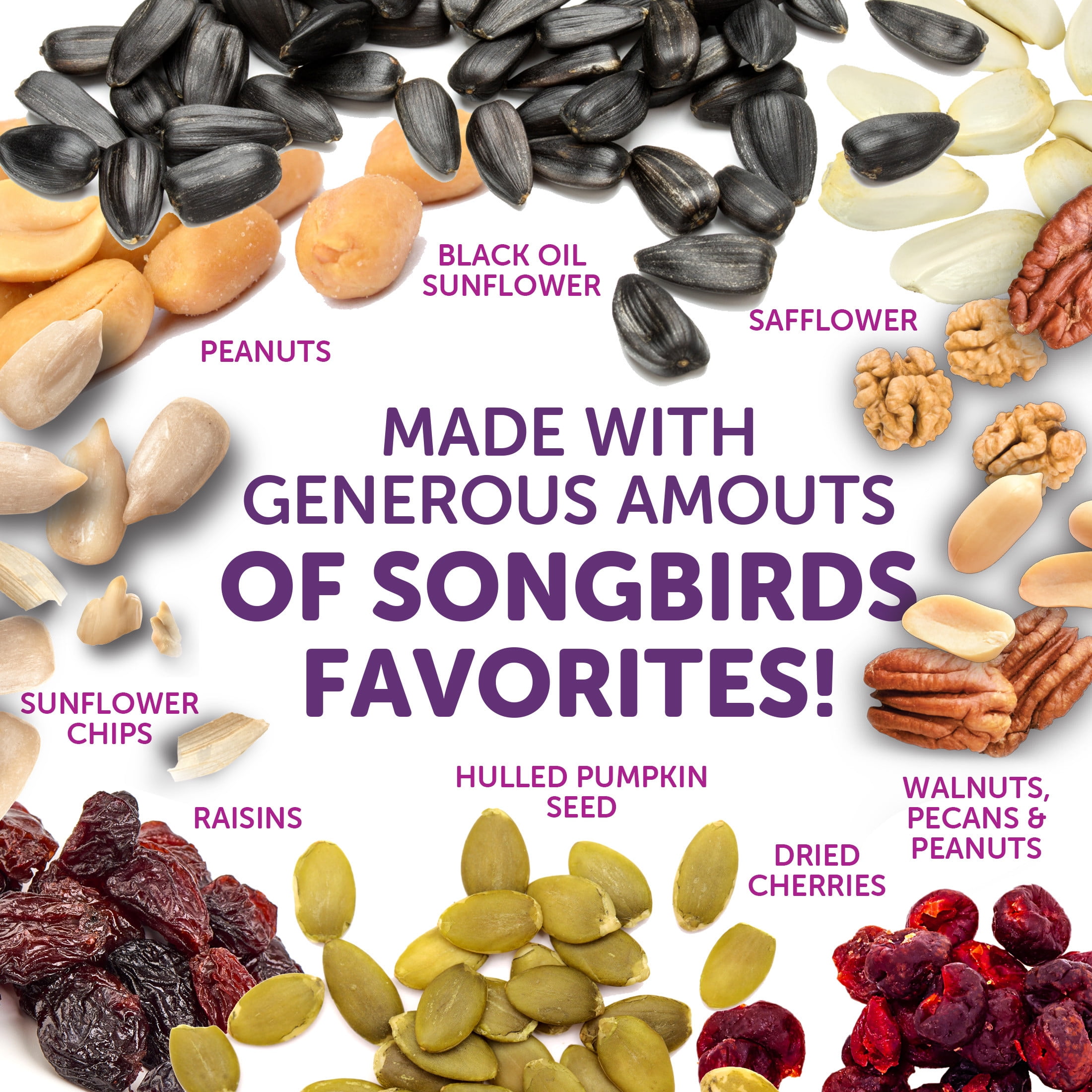 Pennington Ultra Double Nut & Fruit Blend, Wild Bird Seed and Feed, 2.5 lb. Bag, 1 Pack, Dry