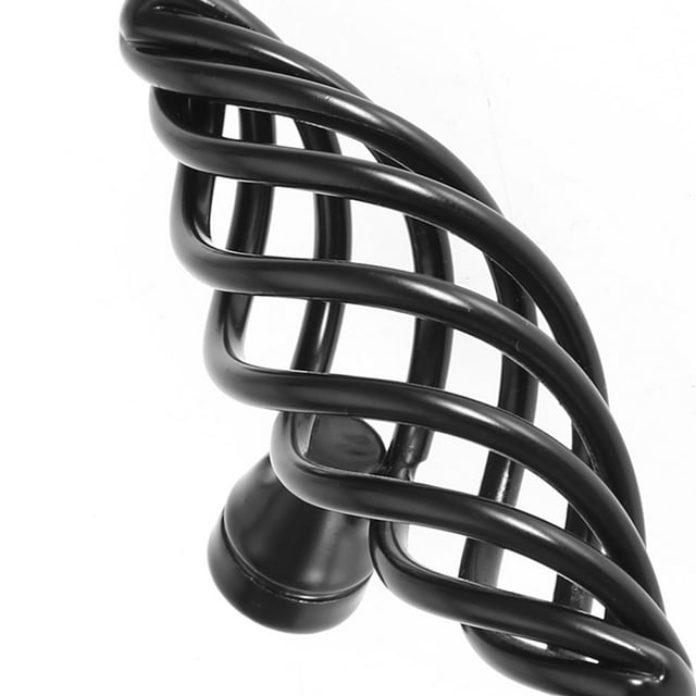 Birdcage Poignée de Cabinet Solide en Fer Noir Mat Birdcage Style Simple Accessoire de Porte de Meuble3-0
