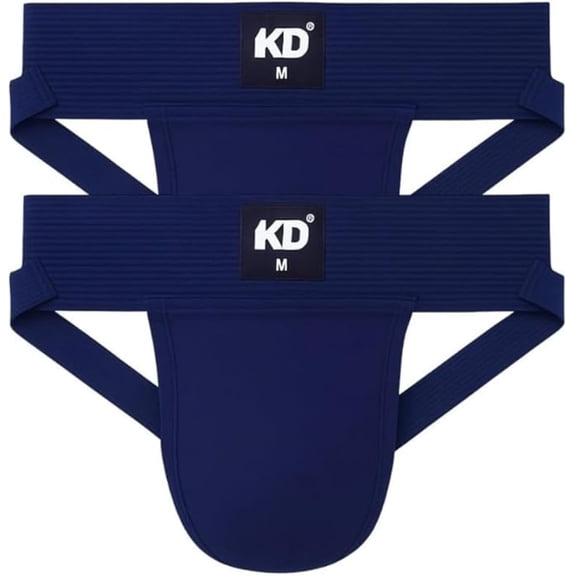 KNK Organic Cotton Jockstrap Gym Supporter – 3” Waistband, Soft & Durable, Blue 3XL