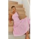 thumbnail image 4 of Cismea Vestido de Verano sin Mangas con Un Hombro para Mujer Vestido Bohemio con Estampado Floral Smocked Midi Vestido Largo con Volantes en Niveles（Rosa） Cismea falda, 4 of 6