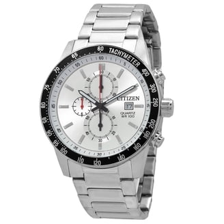 Citizen Eco-Drive Solar, Green Dial Men's Watch with Silver-tone