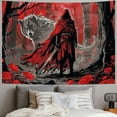 thumbnail image 2 of Nawypu  Skull Tapestry Goth Wolf Tapestry Mushroom Moon Tapestry Death Skeleton Flowers Tapestry Horror Forest Tree Tapestry Wall Hanging for Bedroom, 2 of 6