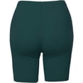 thumbnail image 3 of TheLovely Womens & Plus Basic Solid Cotton Mid Thigh High Rise Biker Bermuda Shorts, 3 of 5
