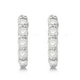 thumbnail image 2 of Hinged Hoop Diamond Huggie Style Earrings in 14k White Gold (0.50ct), 2 of 3