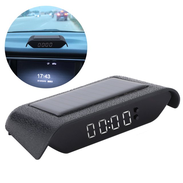 Reloj Digital para Coche con Energía Solar Pantalla LCD Fecha Temperatura y Hora sin Cables para Camión Automático ANGGREK Otros